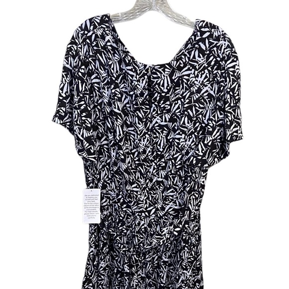 WOMEN WITHIN SZ 18 PRINTED TIE WAIST MAXI DRESS - Picture 4 of 7